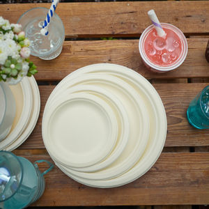 Lot <span class=keywords><strong>de</strong></span> 50 assiettes jetables <span class=keywords><strong>en</strong></span> papier écologiques compostables résistantes <span class=keywords><strong>de</strong></span> 8/9/10 pouces, biodégradables <span class=keywords><strong>en</strong></span> <span class=keywords><strong>fibre</strong></span> <span class=keywords><strong>de</strong></span> <span class=keywords><strong>canne</strong></span> à <span class=keywords><strong>sucre</strong></span>, bagasse, pour le dîner - Product Image 6