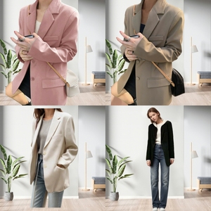 New Design Elegant Long Sleeve <b>Button</b> up Pockets Women Blazers <b>Suits</b> Fashion - Product Image 2
