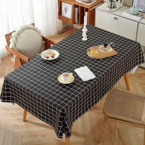 PVC Tablecloth Rectangular Waterproof Oilproof Heat Resistant Home Use Washable Printed Pattern <b>Table</b> Cover - Product Image 1