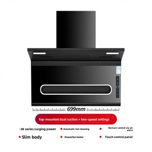 Womai Good Wife <span class=keywords><strong>Hotte</strong></span> <span class=keywords><strong>de</strong></span> <span class=keywords><strong>cuisine</strong></span> domestique <span class=keywords><strong>de</strong></span> qualité professionnelle, à aspiration double (supérieure et latérale), haute puissance d'aspiration, commande tactile, en verre trempé - Product Image 1
