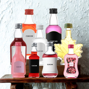 Oem bán buôn 50ml <span class=keywords><strong>Mini</strong></span> rỗng Túi Thủy Tinh Rượu mạnh chai cửa hàng tiện lợi nhỏ Vodka Whisky rum Gin Chai Thủy Tinh 50ml - Product Image 1