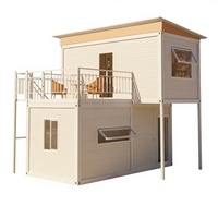 Maison conteneur modulaire de luxe industrielle à démontage rapide avec conception préfabriquée détachable, résistante aux tremblements de terre et imperméable