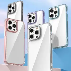 Prismatisch Met Camera 'S Bescherming Dunne Heldere Kristallen Paleis TPU Mobiele Telefoon Case Voor Iphone 15 14 13 12 11 Pro Max