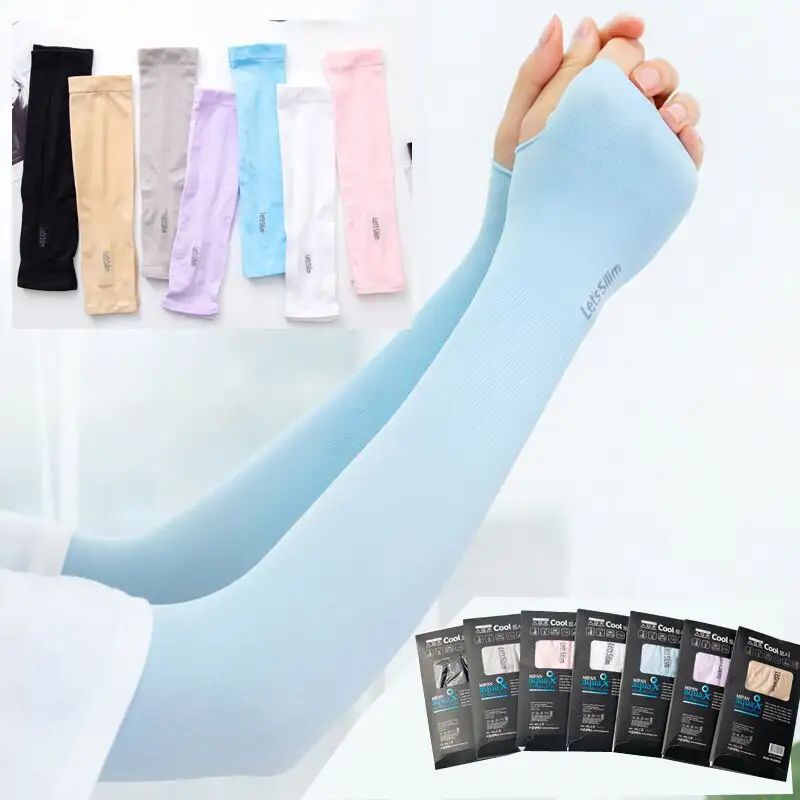 Manchons de protection contre les UV pour femmes et hommes Manchons tricotés pour l'extérieur Motocyclisme Basketball Ice Sports Sleeves Arm Sleeve