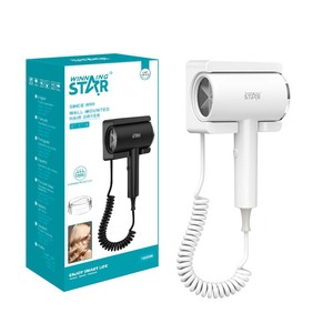 Secador de Pelo de Pared Winning Star, 1600W, Motor DC, Protección Contra el Calor, Para Uso en Hoteles y Hogares - Product Image 1