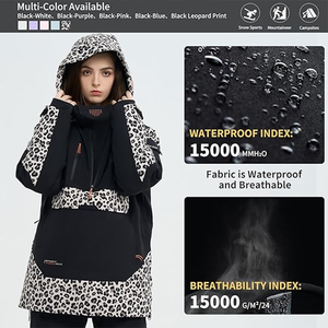 Chaqueta de esquí de invierno, abrigo <span class=keywords><strong>anorak</strong></span> para snowboard, sudadera holgada con capucha, impermeable, cálida, para nieve, para hombre y <span class=keywords><strong>mujer</strong></span> - Product Image 3