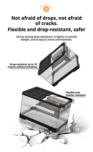 Acryl rechthoekig modern transparant bureau-aquarium voor slaapkamer en woonkamer, geschikt voor <span class=keywords><strong>betta</strong></span>'s en schildpadden, ecologisch aquarium - Product Image 3