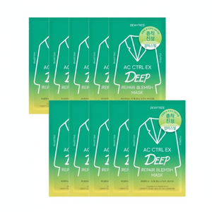 ดิวทรี 100 ชิ้น ดีพ ซูทติ้ง เอซี คอนโทรล อีเอ็กซ์ ไฮยาลูโรนิค แอซิด มาส์ก 1 แพ็ค สำหรับรักษาสิว - Product Image 1