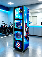 Distributeur automatique de lavage et de désinfection de casques de moto – Nettoyage hygiénique facile à utiliser avec paiement par pièces, carte ou sans espèces pour les motards et les magasins de motos