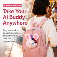 Peluche interactive interactive avec fonction vocale, adorable lapin compagnon apaisant avec veilleuse douce et lumineuse, cadeau éducatif pour enfants