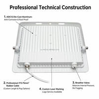 Reflector de Aluminio para Exteriores, 100W, 9000lm, con Carcasa Blanca o Negra Opcional, IP66 Impermeable, Alta Calidad, Precio al por Mayor