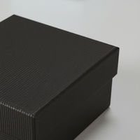 Boîte de rangement pour montres en carton rigide avec logo personnalisé en relief, avec couvercle et base, matériau de haute qualité pour cadeaux