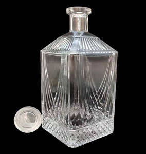 700ml 750ml Whisky vuông thủy tinh trong suốt khắc <span class=keywords><strong>Craft</strong></span> nút chai với nắp kính chai rượu vang có thể được tùy chỉnh 6000 cái - Product Image 6