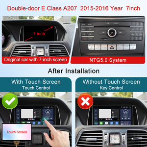เครื่องเล่นเสียงติดรถยนต์ HFmidia รองรับ Wireless CarPlay และ Android Auto พร้อมฟังก์ชั่นควบคุมหน้าจอสัมผัส สำหรับรถยนต์ Mercedes Benz E Class A207 ปี 2015-2018 - Product Image 3