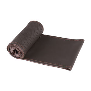 Housse de volant brillant sport Tesla modèle 3 <span class=keywords><strong>Logo</strong></span> housse de volant universel cousu à la main en cuir personnalisé pour Honda pour <span class=keywords><strong>Vw</strong></span> - Product Image 3