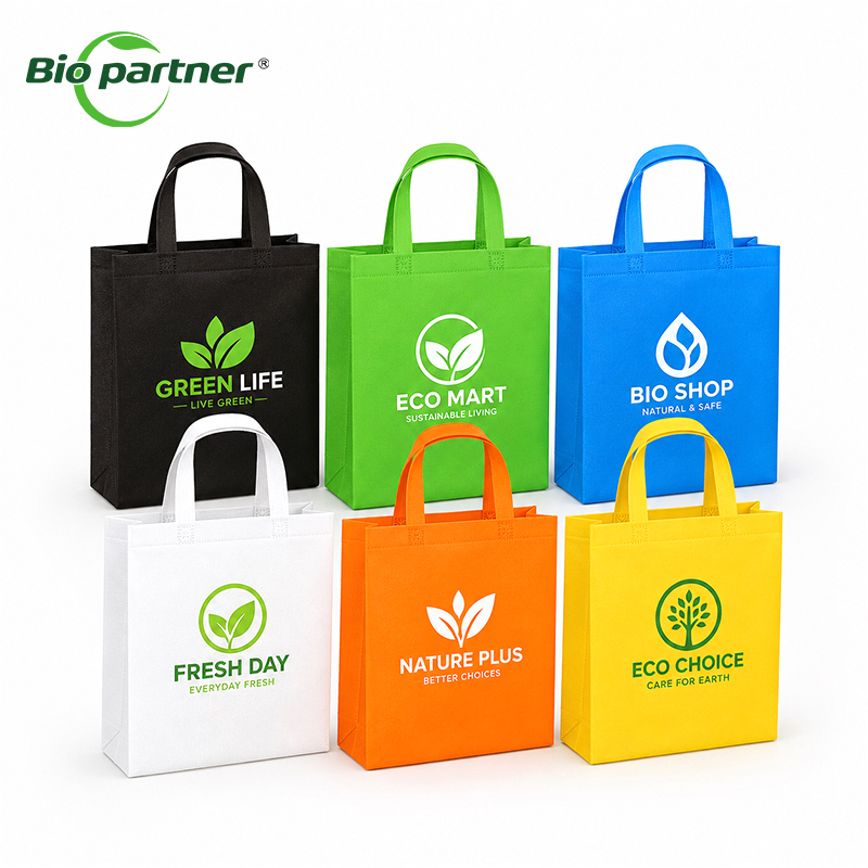 Wholesale Custom Eco-Friendly Colorful Non Woven Biodegradable NonWoven T-shirt Shopping Clothing Packaging Bag