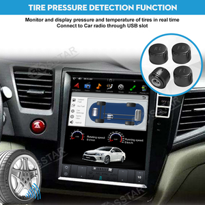 Autoradio Android con Schermo Verticale Stile Tesla da 10.4 Pollici, GPS e Navigazione per <span class=keywords><strong>Honda</strong></span> <span class=keywords><strong>Civic</strong></span> <span class=keywords><strong>2012</strong></span> - Product Image 6