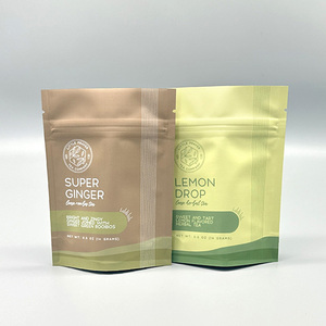 Sachet Doypack Personnalisé Imprimé <span class=keywords><strong>pour</strong></span> Emballage de Thé en Plastique 50g 100g 200g, Sachet Refermable en Papier Kraft avec Fermeture Zip, Pochette Autoportante - Product Image 3