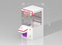 Machine à griffes mini en métal à monnayeur, jeu d'arcade de distribution de prix pour centre commercial et centre de divertissement, pour petits jouets en peluche