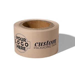 Custom Logo Printed Biodegradable White Gummed Self-Adhesive Paper Kraft Packing Tape With Acrylic Adhesive for Carton Sealing