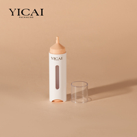 Flacon sans air avec indicateur de niveau de liquide visuel 15 ml pour emballage de nettoyant et de tonique visage
