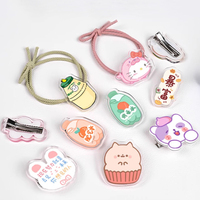 Épingle acrylique personnalisée pour fille Anime n'importe quelle forme fabricant usine bas prix vente en gros pince acrylique accessoires de cheveux personnalisés