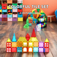 Juego de azulejos de construcción magnéticos de dimensiones personalizadas coloridas 3D, juego de bloques de juego de educación temprana creativa certificada EN71 para niños