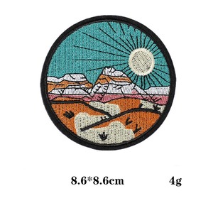 絶妙なサンセットバッジ刺繍パッチウェーブウェアデコレーションDIY刺繍パッチ在庫あり - Product Image 5