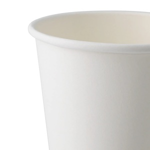 Gobelets à café en papier écologiques biodégradables de 12 oz, blancs, Ø 90 mm, imprimés avec l'icône Ecoup, à paroi simple, grand format - Product Image 5