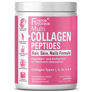 En stock Supplément Peptides de collagène hydrolysés pour la peau Cheveux Ongles Poudre de peptides de collagène articulaire