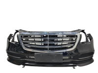 Kit avant en aluminium chromé ABS de haute qualité pour Mercedes Benz Classe S 222 Pièces de carrosserie automobile Clips de buse d'échappement