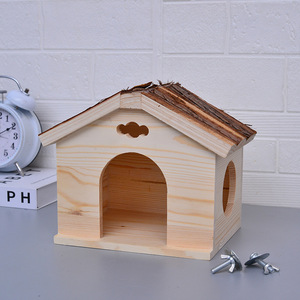 <b>Pine</b> Birdhouse Wooden Bird Nest 24x15.5x19cm Durable Rectangle Shape For Garden Ornaments - Product Image 1