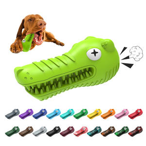 KINYU Pet çevre dostu ses yapma kauçuk diş temizleme kurt kafa köpek diş fırçası diş çıkarma oyuncak kapalı açık kullanım köpek malzemeleri - Product Image 2