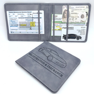 Organizzatore Documenti <span class=keywords><strong>Auto</strong></span> in Pelle Personalizzato con Chiusura Magnetica, Porta Libretto e Assicurazione per Documenti e Carte del Veicolo - Product Image 2