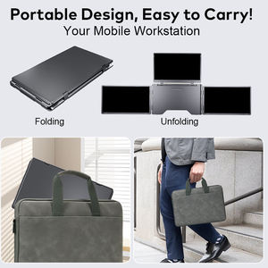 Extensor de Pantalla Portátil para Laptop de 18.5 Pulgadas, Monitor Cuádruple IPS, 1 Cable, 3 Pantallas con Soporte Metálico para Laptop - Product Image 5