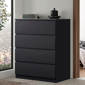 Piccolo lusso a 5 cassetti cassettiera in legno minimalista cassettiera nero per soggiorno armadi con più ripiani per alberghi - Product Image 3