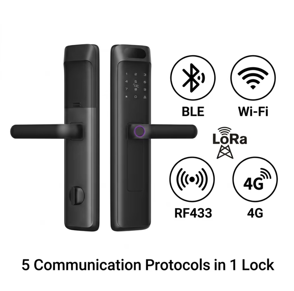 Smark Key Wifi PB01 Smart Door Lock Face Recognition Fingerprint RFID Card PIN ...