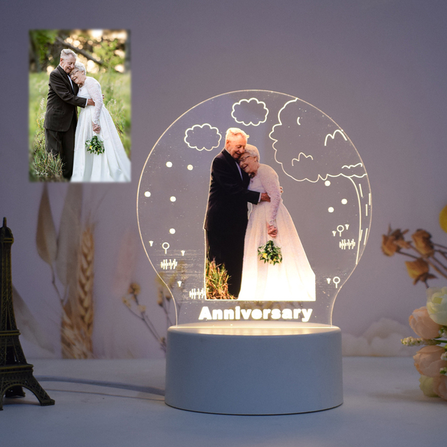 New Product Ideas 2022 Custom Photos LED USB Cable Lamp Modern Night Light for Room Decoration Personalized Gift 3D Acrylic