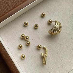 Tapones Redondos para los Oídos, Accesorios Anticaída, de Acero Inoxidable, 18K, DIY, Venta Al por Mayor - Product Image 1