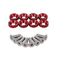 Nouveaux Fixations en Aluminium CPO 8 Pièces/Paquet Vis Concaves Modifiées pour Voiture Rondelles de Pare-chocs Moteur Boulons de Scooter Norme ANSI Garantie 12 Mois