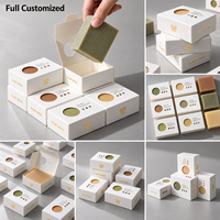 Emballage en papier texturé tendance avec trou pour savon et crème pour la peau
