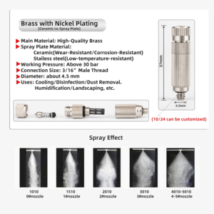 Messing mit vernickelter Nebeln ebeldüse mit wieder wasch barem Filters ieb Hochdruck für das Kühlsystem - Product Image 2