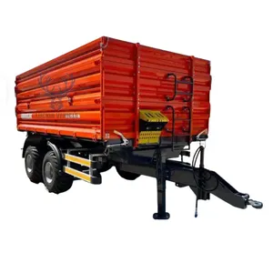 Made In China Manufacturer 8/10/12/15 Tons Tipper Agriculture Dump Tipping Farm Trailer for sale