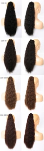 Code <span class=keywords><strong>di</strong></span> <span class=keywords><strong>cavallo</strong></span> bionde sintetiche Afro da 20 pollici per bambini e donne con artigli ricci crespi neri - Product Image 6