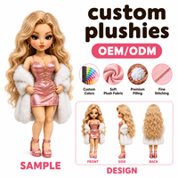 Poupée en peluche super douce personnalisée, fabrication OEM/ODM, rembourrage en coton PP, jouet de personnage personnalisé, marque privée, vente en gros en usine