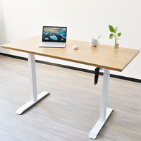 Table d'ordinateur en métal de haute qualité, cadre de bureau sur pied réglable en hauteur pour bureau