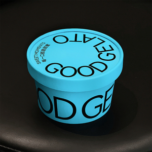 Bán buôn dùng một lần có thể tái chế thân thiện với môi phân hủy sinh học thực phẩm liên hệ với lớp giấy kem Bát với in <span class=keywords><strong>logo</strong></span> tùy chỉnh - Product Image 3