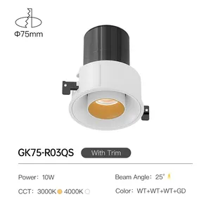 XRZLux Retract able Adjusta ble Spotlights 10W LED-Einbau leuchte Spot Light Embedded COB Down light Stretch able Spotlight