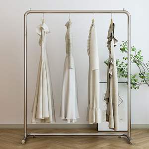 Porte-manteau pour femmes célébré par Internet support de suspension <span class=keywords><strong>en</strong></span> acier inoxydable présentoir de magasin étagère à vêtements spéciale <span class=keywords><strong>en</strong></span> métal durable - Product Image 6