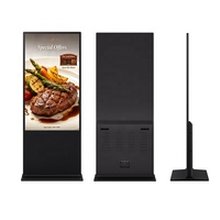 Écran LCD d'affichage numérique commercial intérieur 49/55 pouces avec CMS basé sur le cloud, sur pied, pour la publicité en magasin et en métro